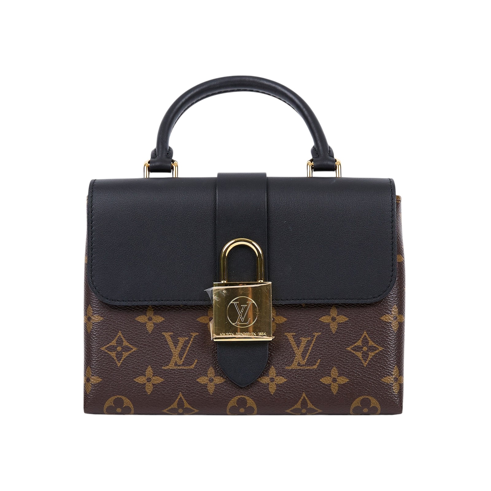 路易威登 LOUIS VUITTON Locky BB 手提包 黑色 M44141 晶片款 黑拼原花LOCKY BB手提肩背包 原廠盒子/防塵袋/購買證明
