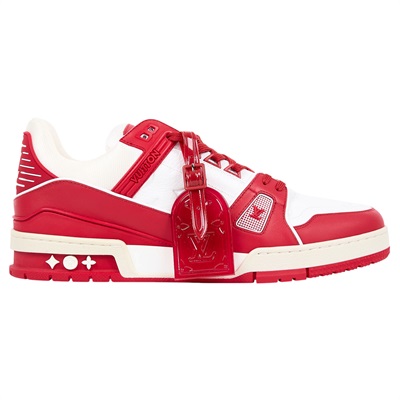 路易威登 LOUIS VUITTON LV Trainer RED 公益運動鞋 1A8PJZ  原廠盒子/防塵袋2/鞋帶/購買證明/發票