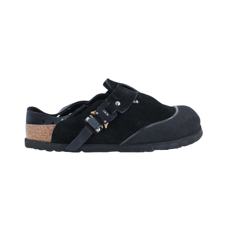迪奧 CHRISTIAN DIOR Dior By Birkenstock 聯名 勃肯鞋 3SA116ZSD_H900_37 黑勃肯拖鞋#37 無附屬品