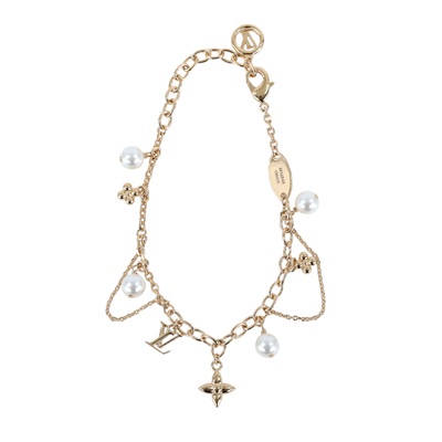 路易威登 LOUIS VUITTON Blooming Pearls 手鏈 M1684A 金Blooming Pearls 手鏈 原廠盒子/防塵袋
