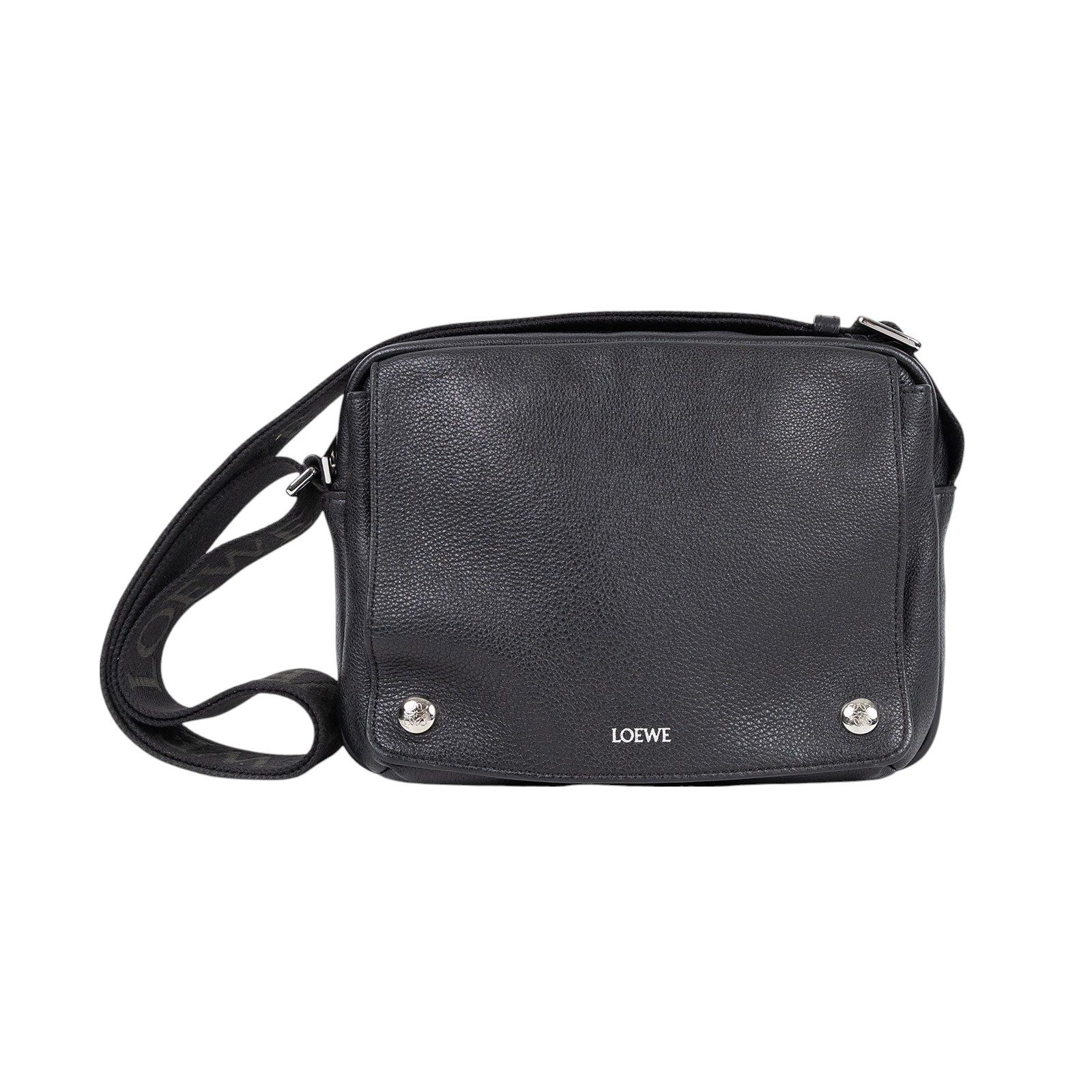 羅意威 LOEWE Pebble 郵差包 中型 BANBA73X01 黑Pebble 郵差包 中號 無附屬品