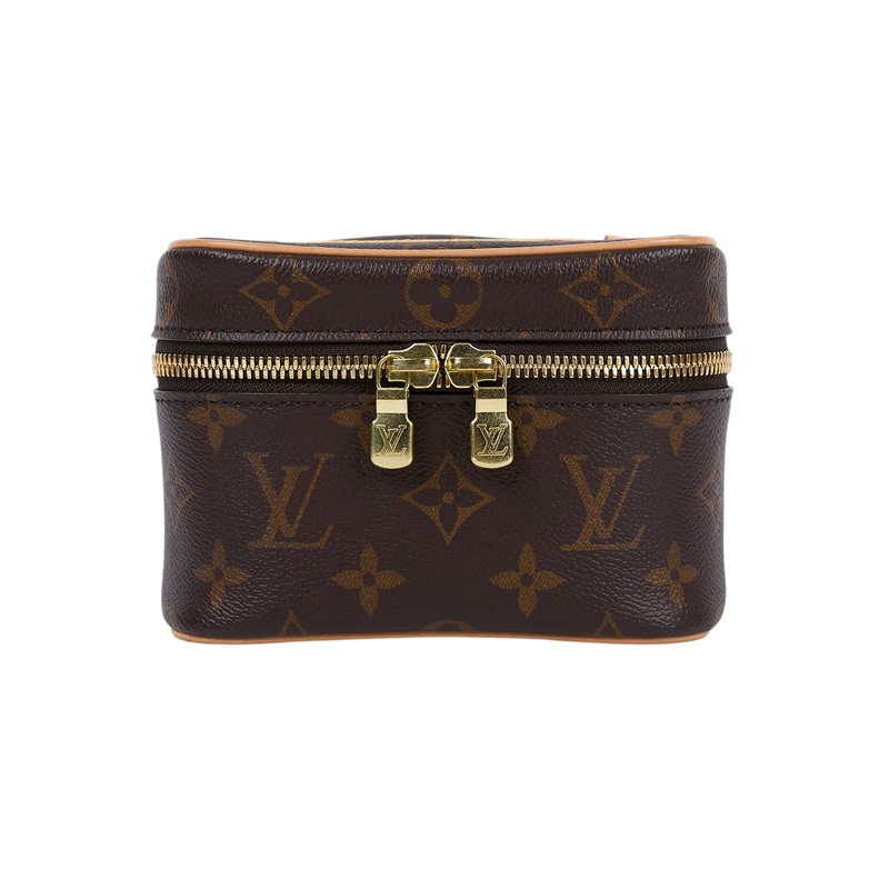 路易威登 LOUIS VUITTON Nice Nano 經典帆布 梳洗袋 化妝箱 M44936 晶片款 原花Nice Nano化妝包 無附屬品