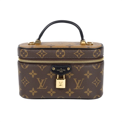 路易威登 LOUIS VUITTON Vanity Chain Pouch 肩背 手提 化妝箱 M47125 晶片款  原廠盒子/防塵袋/背帶2/鎖組/購買證明