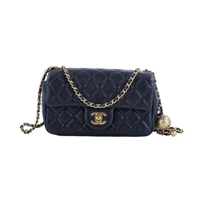 香奈兒 CHANEL 金球款 經典迷你口蓋包 AS1787 晶片款 黑羊金球COCO20 防塵袋