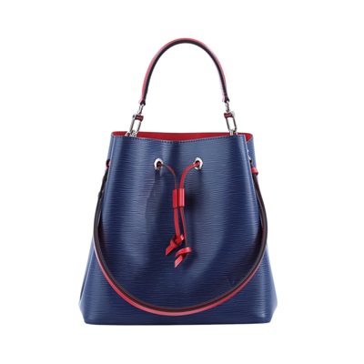 路易威登 LOUIS VUITTON NéoNoé Epi皮革 撞色束口斜 肩背水桶包 M54367 藍EPI內拼紅水桶包 原廠盒子/防塵袋/背帶2