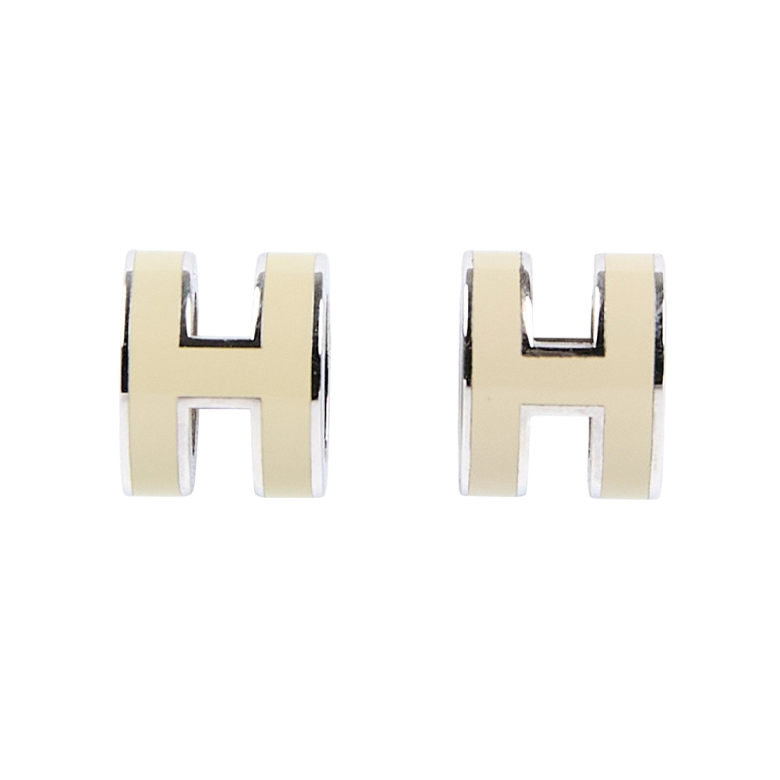 愛馬仕 Hermès Mini Pop H 耳釘 原野橙 H608002FP GD1200 灰綠MINI POP H 耳環 原廠盒子