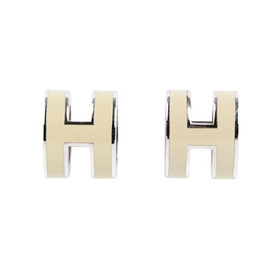 愛馬仕 Hermès Mini Pop H 耳釘 原野橙 H608002FP GD1200 灰綠MINI POP H 耳環 原廠盒子