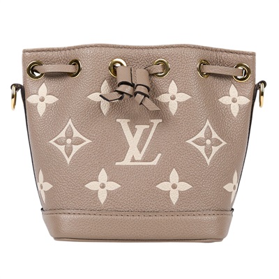 路易威登 LOUIS VUITTON Nano Noé 雙色 束口水桶包 M46291 晶片款 斑鳩灰NANO NOE水桶包 背帶2
