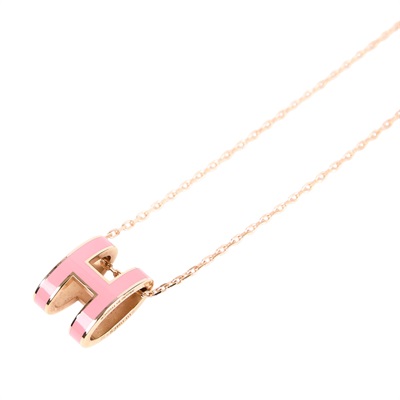 愛馬仕 Hermès Pop H 墜飾 白色 H147991Fv GD 1220 粉金POP H項鍊 原廠盒子/防塵袋/維修單