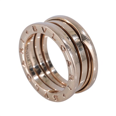 寶格麗 BVLGARI B.zero1 Ring 戒指 玫瑰金 335936 RG B.ZERO1三環戒指#55 原廠盒子2/購買證明