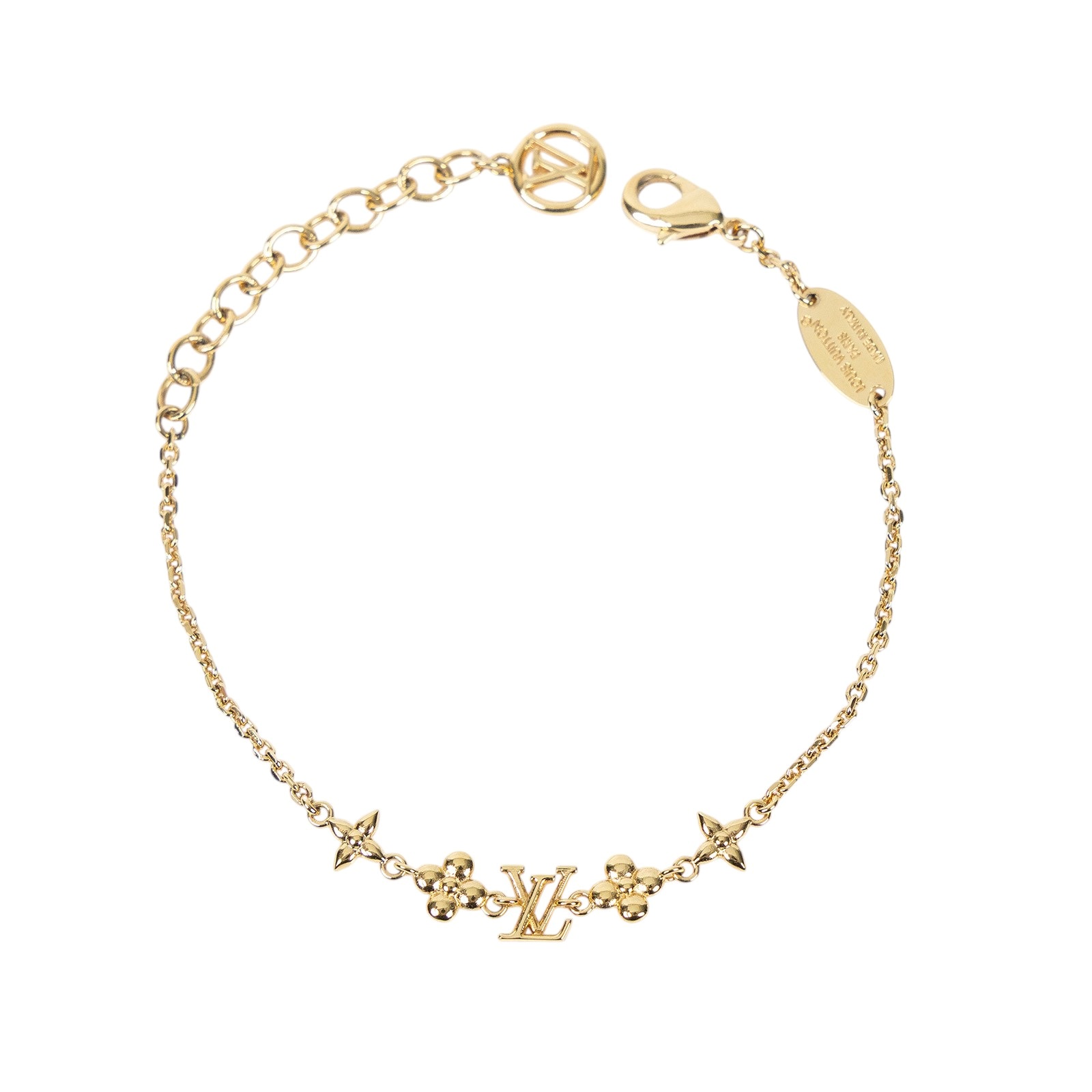 路易威登 LOUIS VUITTON Baby Louise Bracelet S00 手鍊 M1525A 金LOGO手鍊 原廠盒子/防塵袋