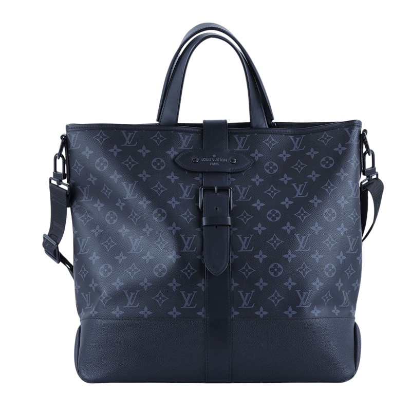 路易威登 LOUIS VUITTON Saumur 手提 肩背 托特包 M45914 黑原花SAUMUR公事包 背帶
