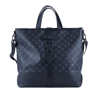 路易威登 LOUIS VUITTON Saumur 手提 肩背 托特包 M45914 黑原花SAUMUR公事包 背帶