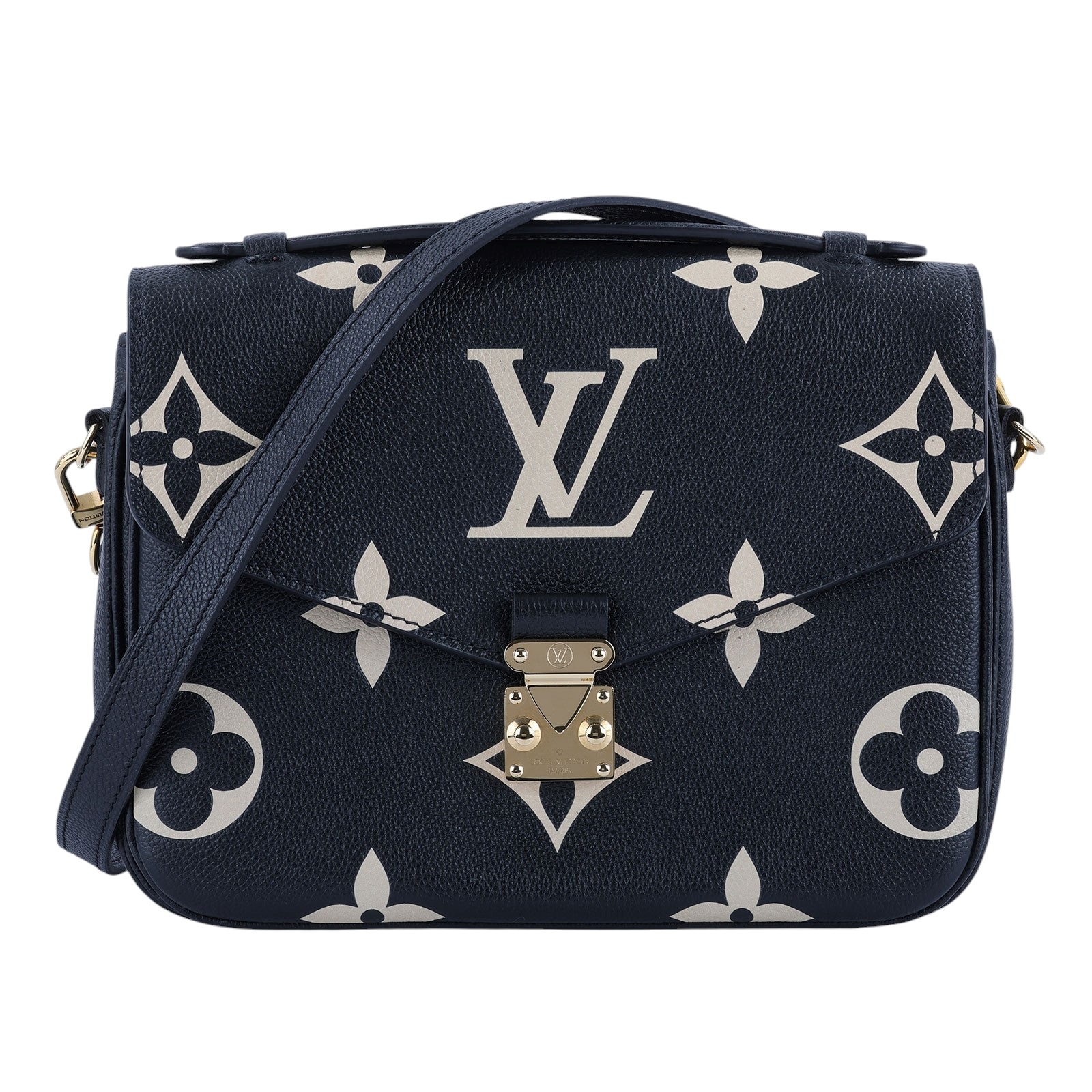 路易威登 LOUIS VUITTON Pochette Métis LOGO 牛皮 釦式 手提 斜背包 M45773 晶片款  背帶