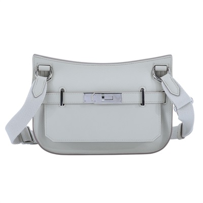 愛馬仕 Hermès Jypsiere 吉普賽包 Mini 冰川白 銀色五金 H084047CKAB H084047CKAB/B BY 890 GD  原廠盒子/購買證明影本