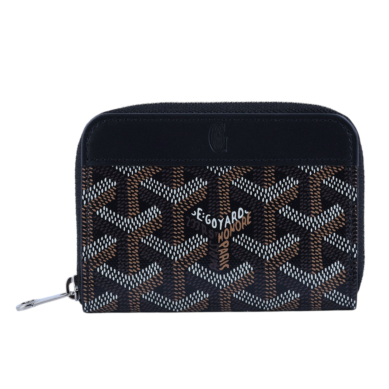 高雅德 GOYARD Matignon Mini Wallet 錢包 拉鍊 短夾 MATIGNMINTY 黑LOGO拉鍊零錢包 無附屬品