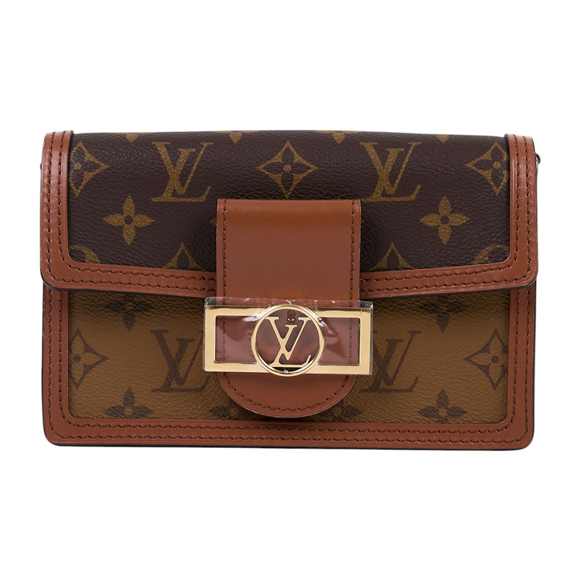 路易威登 LOUIS VUITTON Dauphine 鏈帶錢包 M68746 晶片款 原花Dauphine WOC 原廠盒子/防塵袋/背帶