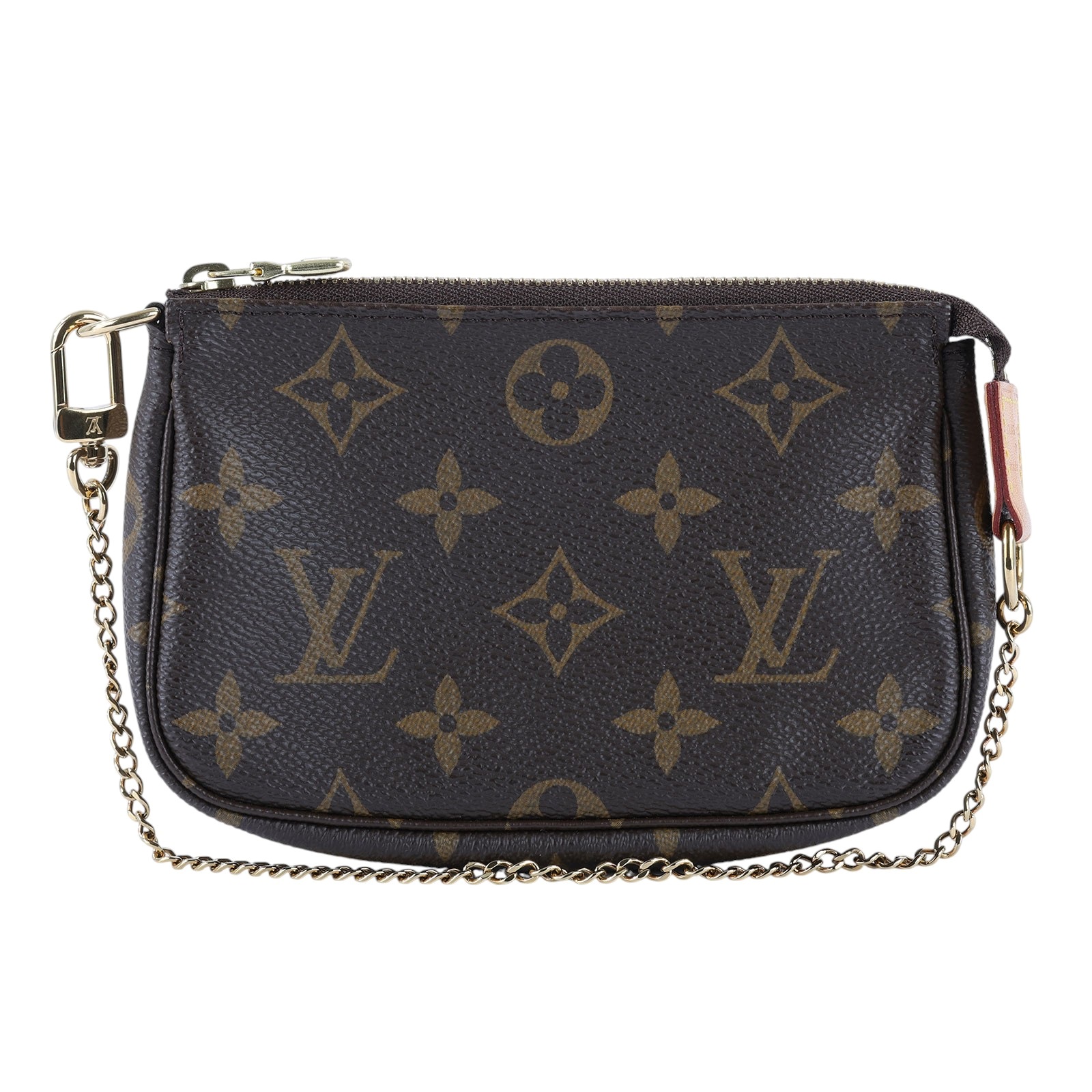 路易威登 LOUIS VUITTON Monogram塗層帆布 鏈帶 迷你小皮包 M58009 原花POUCH 原廠盒子/防塵袋/購買證明
