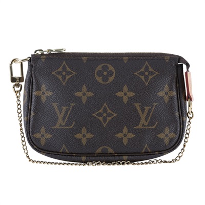 路易威登 LOUIS VUITTON Monogram塗層帆布 鏈帶 迷你小皮包 M58009 原花POUCH 原廠盒子/防塵袋/購買證明