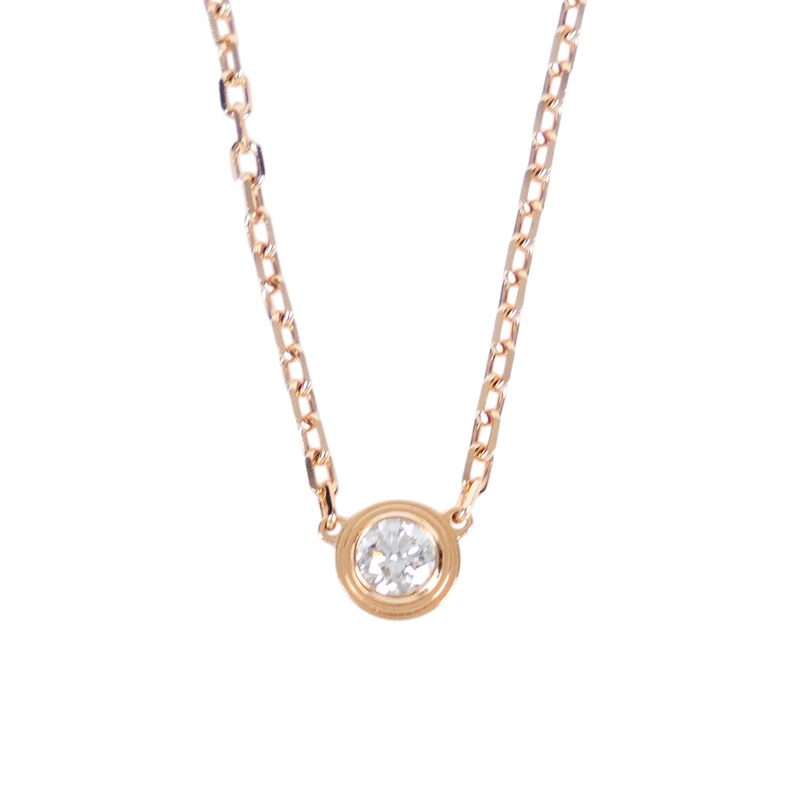 卡地亞 CARTIER dAmour 吊墜 圓形明亮式切割鑽石 小型款 B7215700 RG CARTIER DAMOUR鑽石項鍊 原廠盒子/保證卡/購買證明