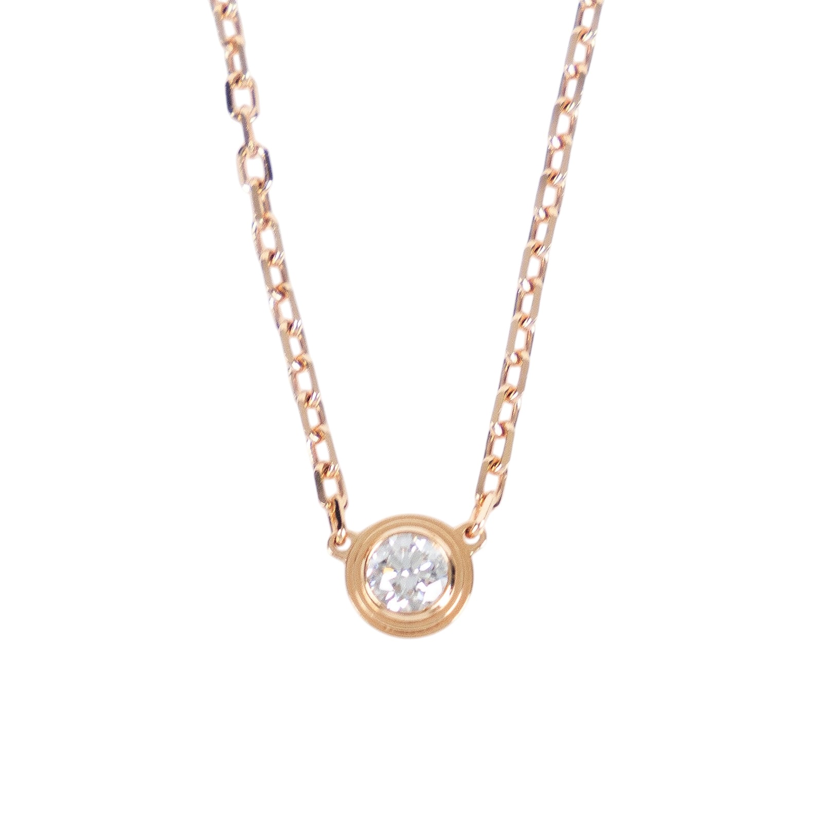 卡地亞 CARTIER dAmour 吊墜 圓形明亮式切割鑽石 小型款 B7215700 RG CARTIER DAMOUR鑽石項鍊 原廠盒子/保證卡/購買證明