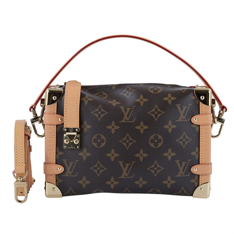 路易威登 LOUIS VUITTON Side Trunk MM 老花 手提 肩背 箱包 M46358 晶片款  原廠盒子/防塵袋/背帶2