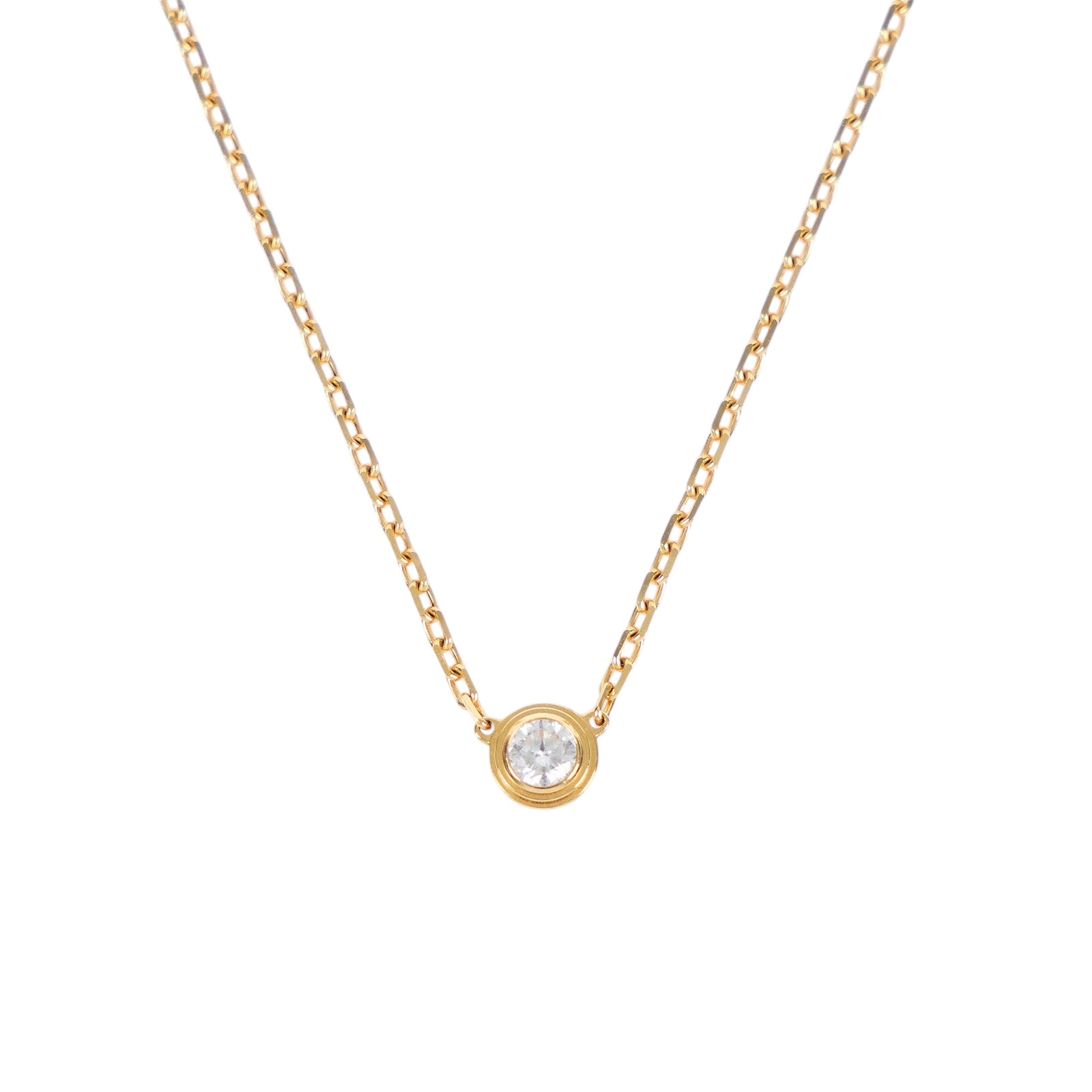 卡地亞 CARTIER dAmour 吊墜 圓形明亮式切割鑽石 小型款 B7215800 YG 原廠盒子2/保證卡