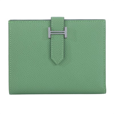 愛馬仕 Hermes Bearn 短夾 BEARN U AI 003 PO U刻 酪梨綠BEARN短夾 原廠盒子
