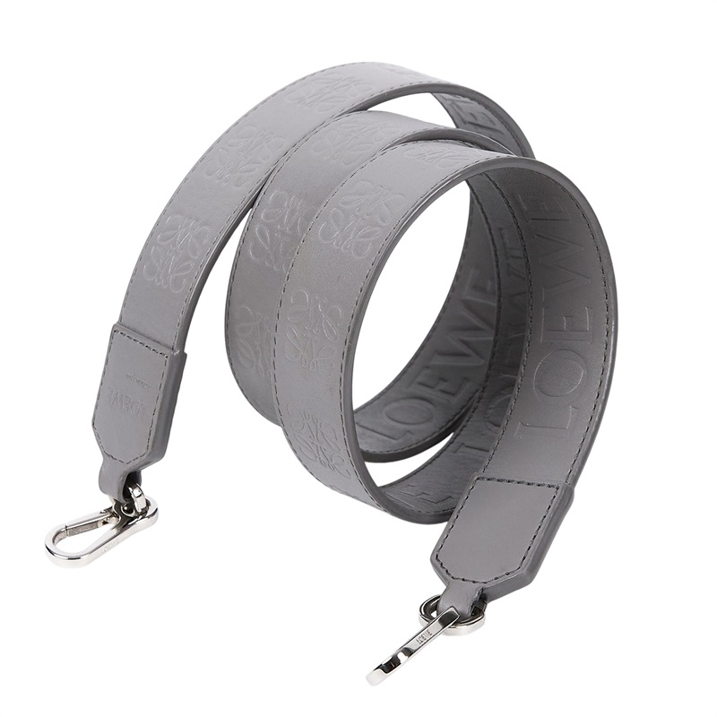 羅意威 LOEWE Anagram 小牛皮 背帶  灰LOGO背帶 無附屬品