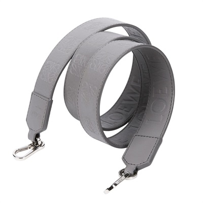 羅意威 LOEWE Anagram 小牛皮 背帶  灰LOGO背帶 無附屬品