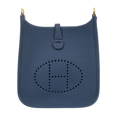 愛馬仕 Hermes Evelyne 16 Amazone bag 伊芙琳包 大象灰 深藍 金色五金 H069426CC H069426CC/B BS 012 ZB  原廠盒子/防塵袋/背帶