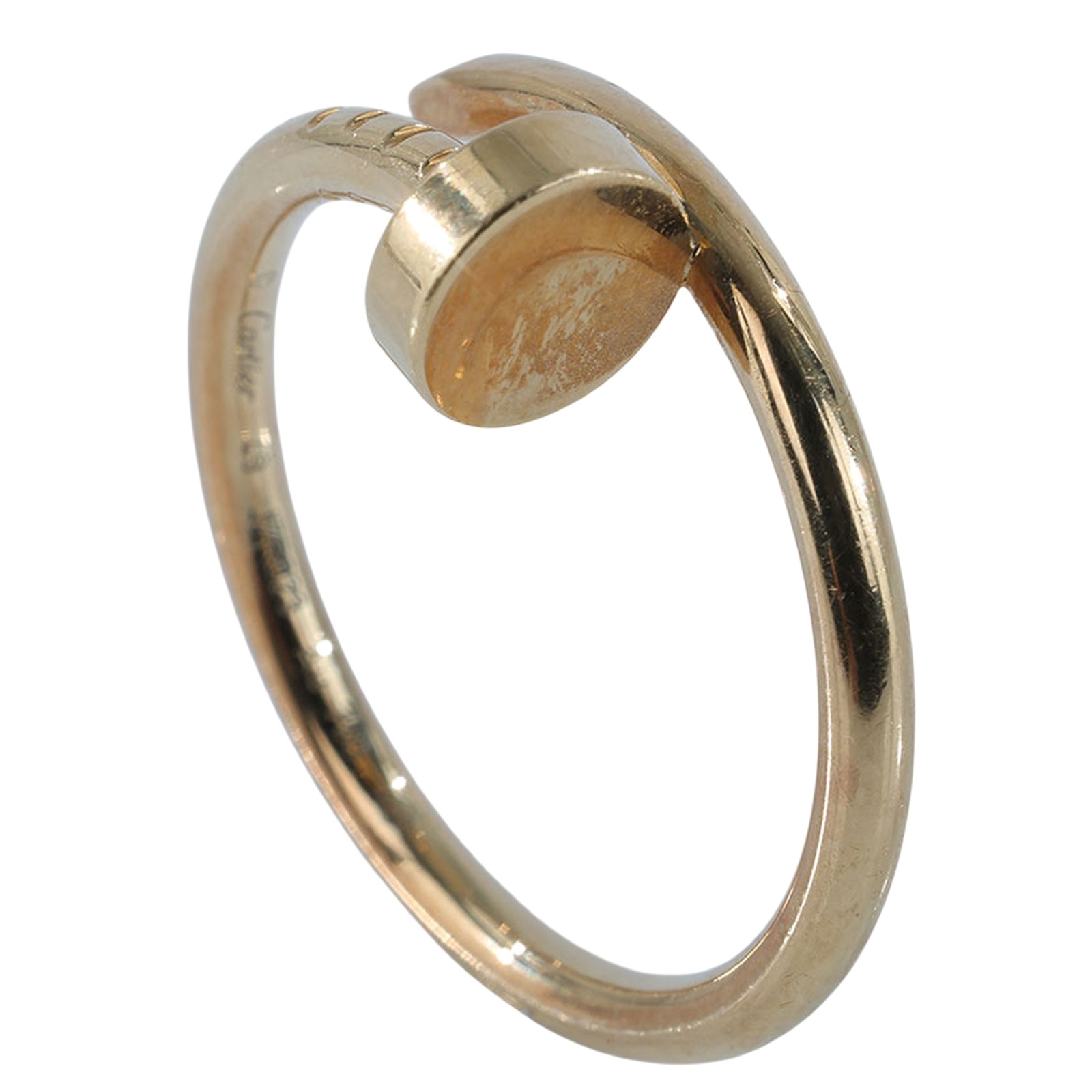 卡地亞 CARTIER Juste un Clou 戒指 小型款 B4225949 18KYG 釘子戒指 #49 原廠盒子2/保證卡/購買證明影本