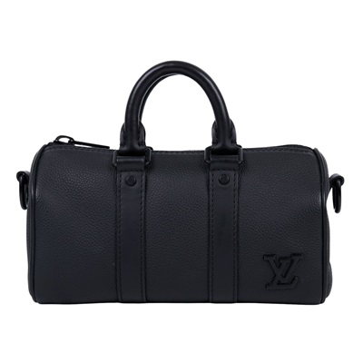 路易威登 LOUIS VUITTON Keepall XS號 手提 斜背 肩背包 黑色 M80950 晶片款 黑原花壓紋KEEPALL XS 背帶