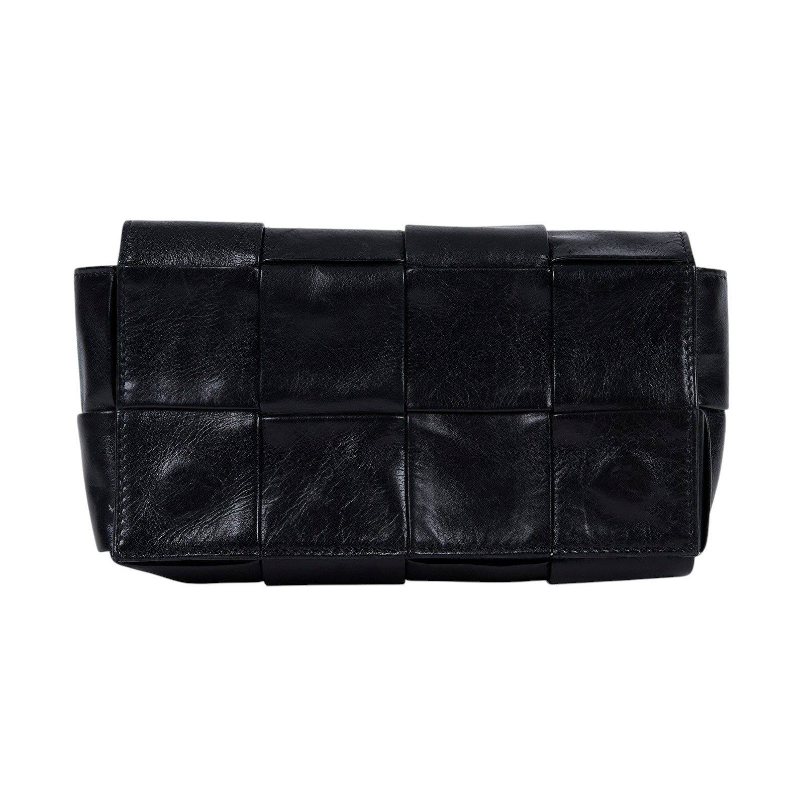 寶緹嘉 BOTTEGA VENETA Cassette 斜挎包 651053VCQ 晶片款 黑油蠟皮CASSETTE 4x2 背帶