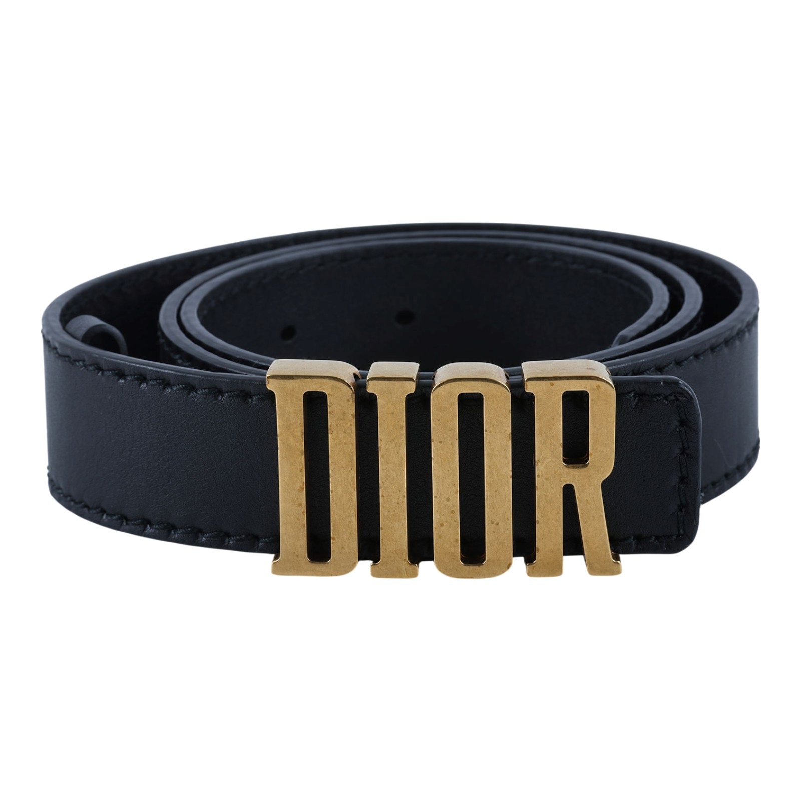 迪奧 CHRISTIAN DIOR D-Fence 皮帶 B0385CVWU_75 黑金皮帶#75 無附屬品