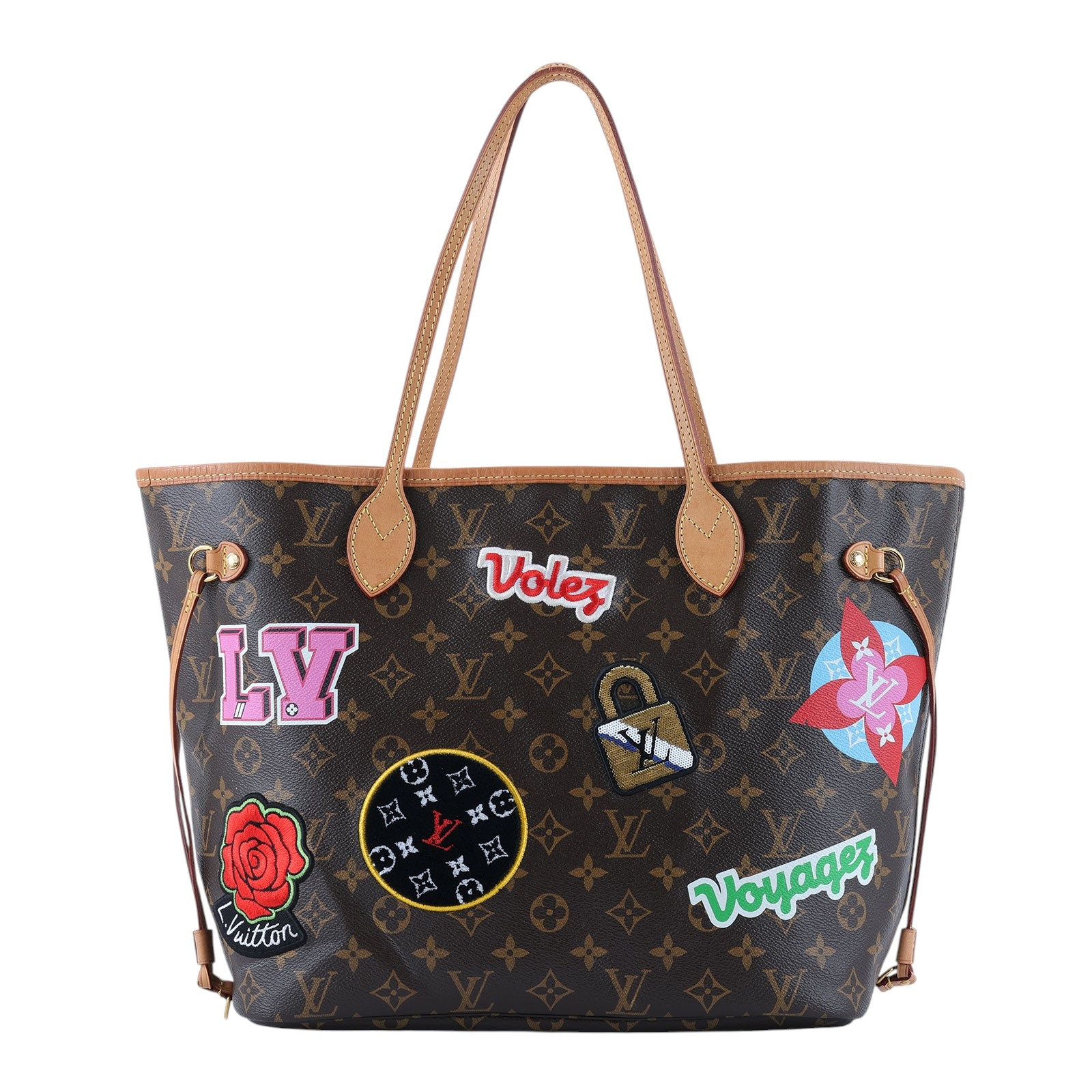 路易威登 LOUIS VUITTON Neverfull MM 托特包 M43988 原花拼貼NEVERFULL MM 內袋