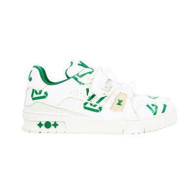 路易威登 LOUIS VUITTON LV Trainer 運動鞋 1AAGX8 白綠TRAINER運動鞋#4 原廠盒子/購買證明