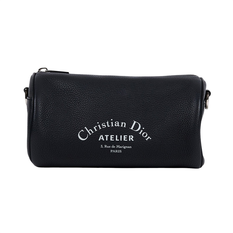 迪奧 CHRISTIAN DIOR Roller Bag 斜背包 滾筒包 1ATPO061XXX 黑ROLLER圓筒包 防塵袋/背帶