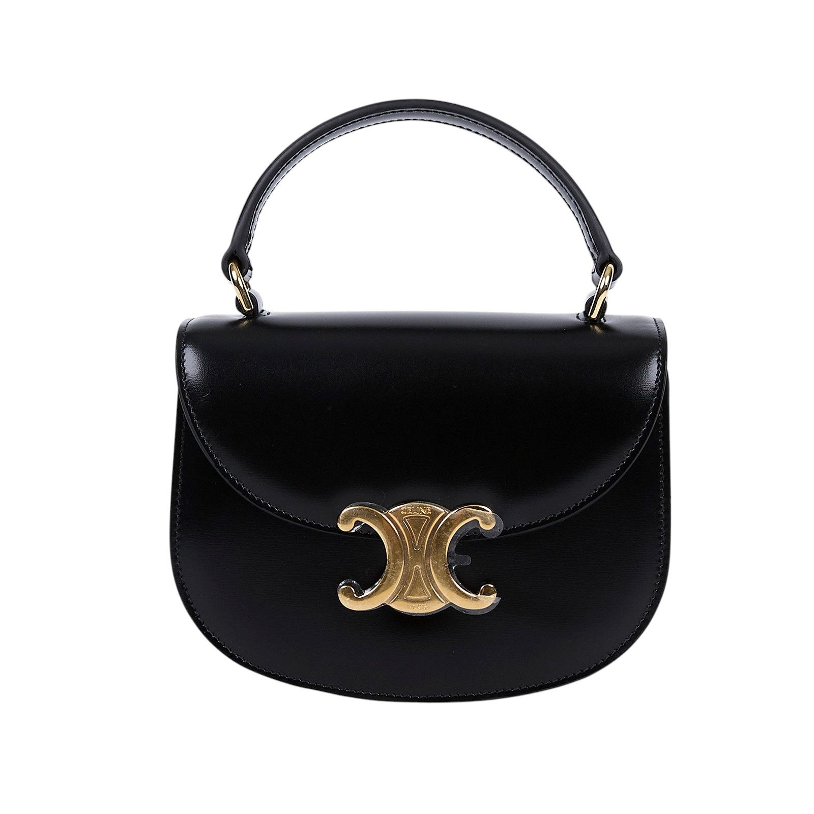 思琳 CELINE Besace Clea 迷你 馬鞍包  10L063ETZ 黑BESACE CLEA迷你手袋 原廠盒子/防塵袋/背帶