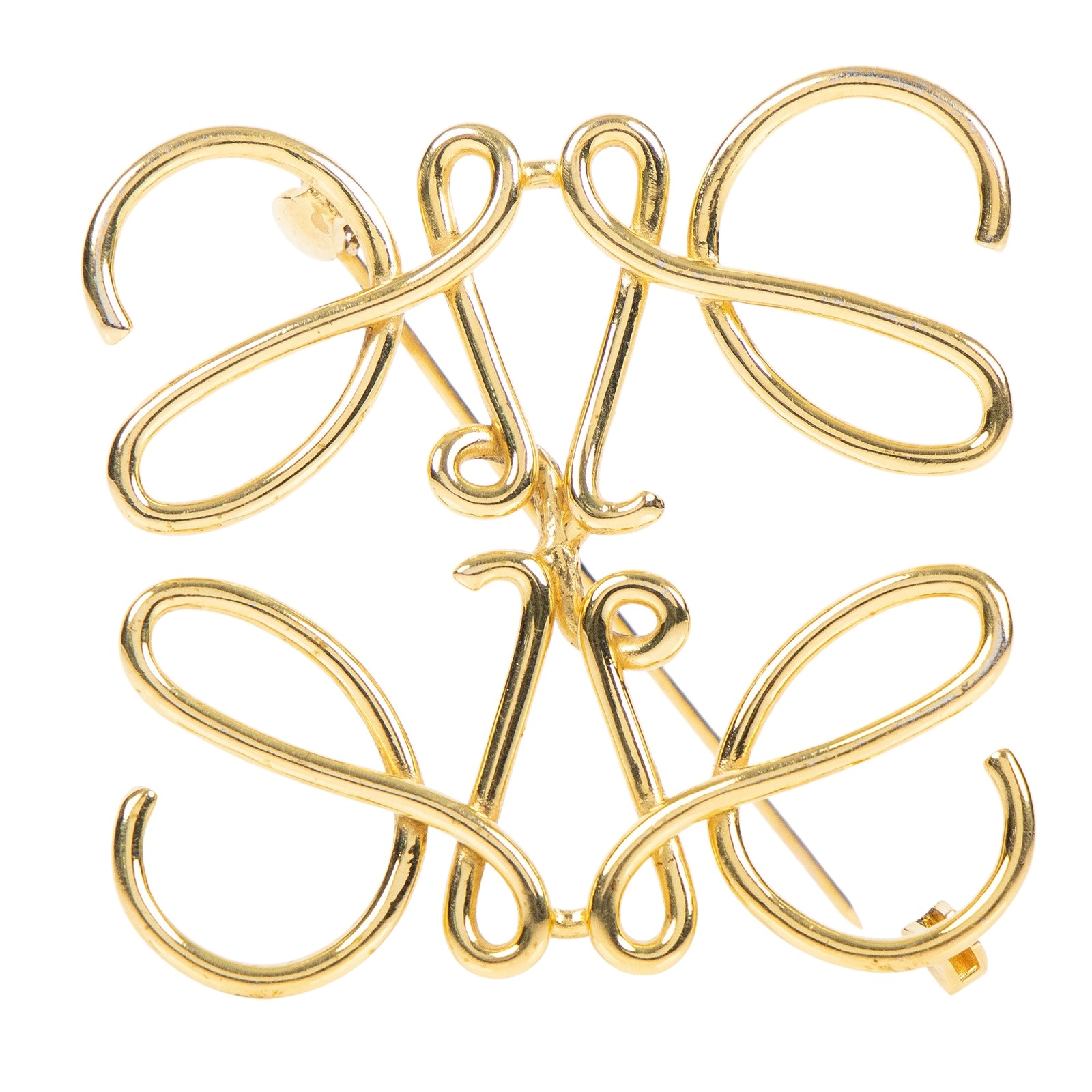 羅意威 LOEWE Anagram 別針 111.27.027 金色LOGO別針 無附屬品