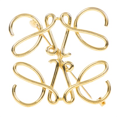 羅意威 LOEWE Anagram 別針 111.27.027 金色LOGO別針 無附屬品