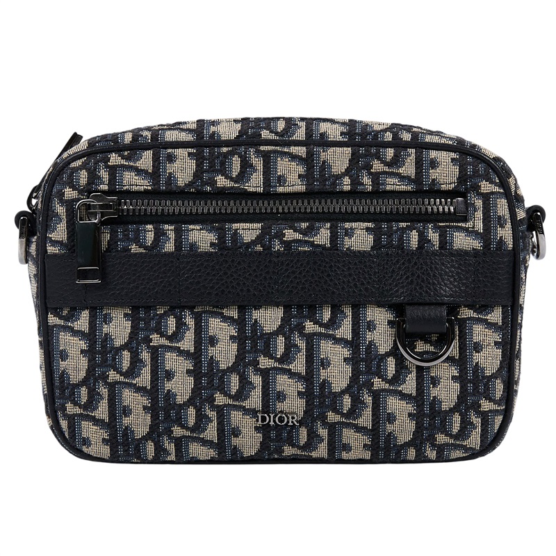 迪奧 CHRISTIAN DIOR Safari 郵差包 迷你 2ESWS011YKY 藍緹花SAFARI帆布相機包 防塵袋/背帶