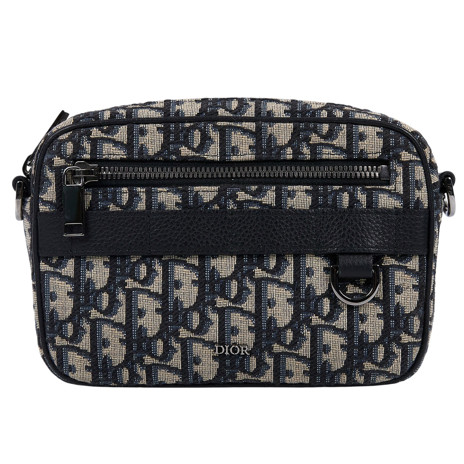 迪奧 CHRISTIAN DIOR Safari 郵差包 迷你 2ESWS011YKY 藍緹花SAFARI帆布相機包 防塵袋/背帶