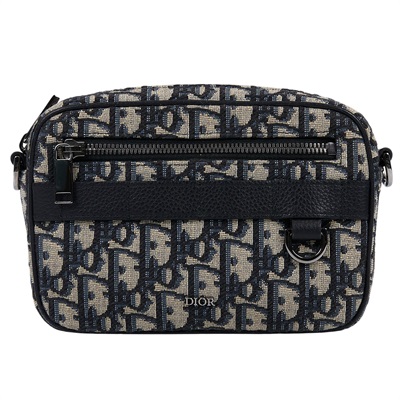 迪奧 CHRISTIAN DIOR Safari 郵差包 迷你 2ESWS011YKY 藍緹花SAFARI帆布相機包 防塵袋/背帶