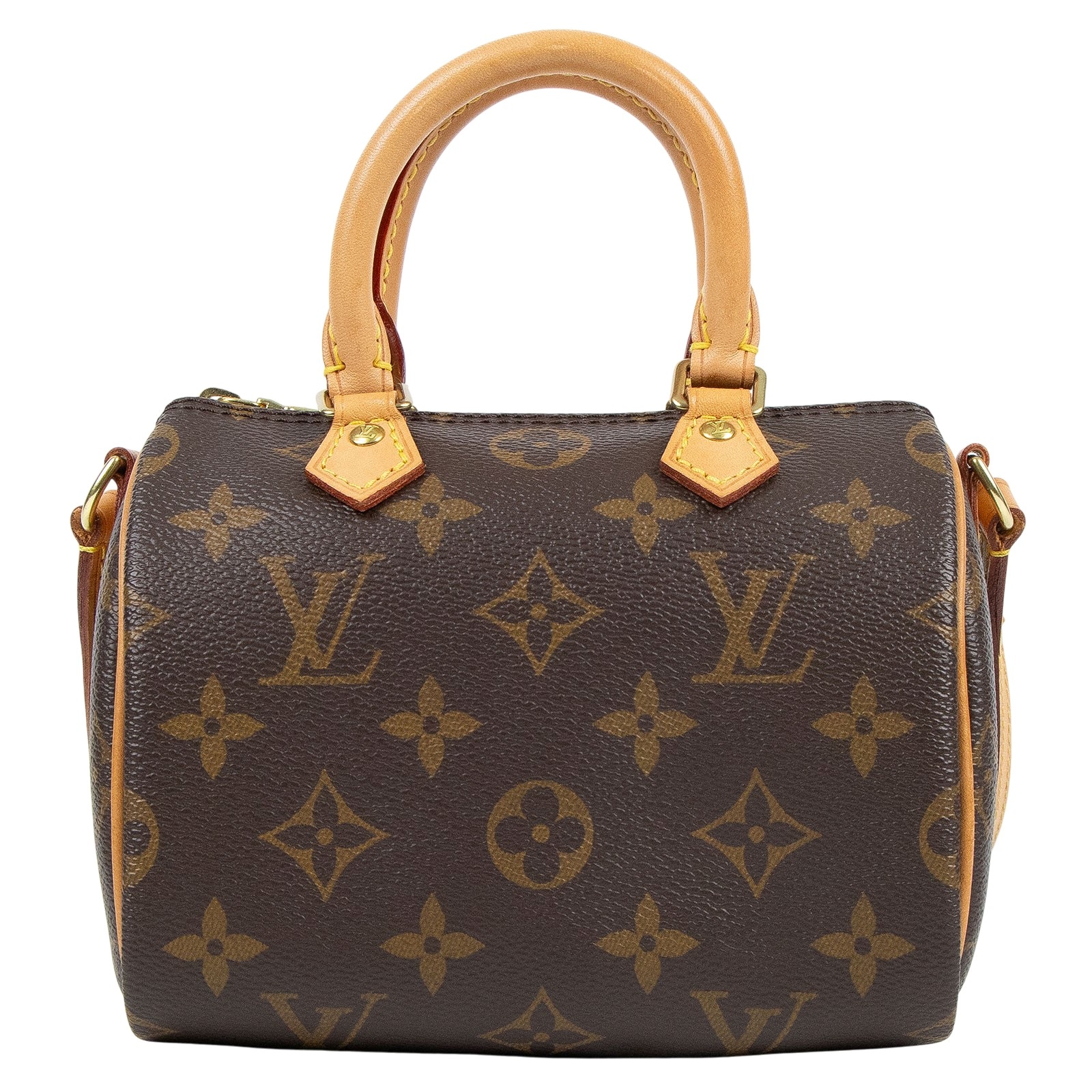 路易威登 LOUIS VUITTON Nano Speedy 經典帆布 手提 斜背 波士頓包 M61252 原花SPEEDY NANO 舊版 防塵袋
