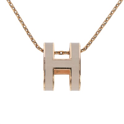 愛馬仕 Hermes Mini Pop H 墜飾 栗子色 H147992Fv55  栗子灰 POP H項鍊 原廠盒子