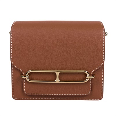 愛馬仕 Hermes Roulis 豬鼻子 斜背包 18 Mini RO18 B HA 801 FA B刻金棕金 ROULIS MINI 原廠盒子/防塵袋2