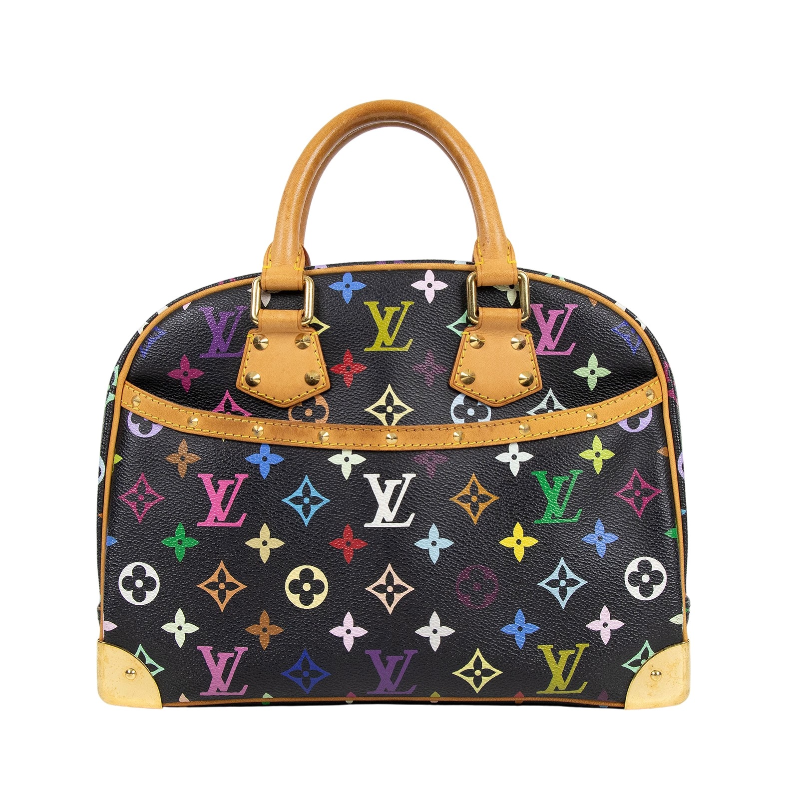 路易威登 LOUIS VUITTON Trouville 經典帆布 手提 小珍包 村上隆聯名 M92662 黑彩小珍包 無附屬品