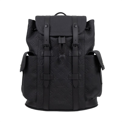 路易威登 LOUIS VUITTON Christopher PM 後背包 M20899 晶片款 黑原花壓紋Christopher後背包PM 原廠盒子/防塵袋