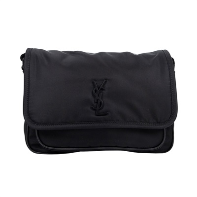 聖羅蘭 YSL SAINT LAURENT Niki 尼龍 郵差包 小型 776611FACKH 黑尼龍NIKI肩背包SMALL 防塵袋